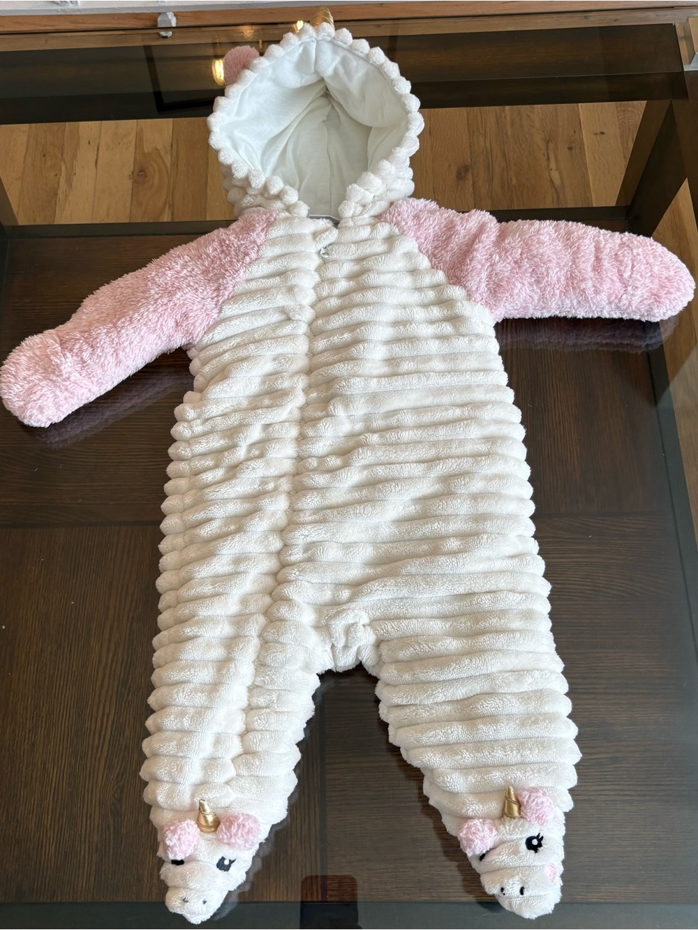Koala Baby 1-Piece Plush Hooded Pram Suit Unicorn 3 - 6 M Fleece Snowsuit